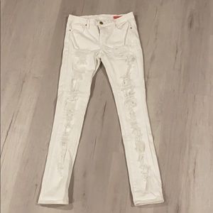 Blank NYC girls white distressed jeans size 12